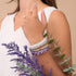 Arc-en-ciel violet | Argent | Bracelet Verre Double Galaxie